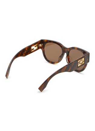 Figure View - Click To Enlarge - FENDI - Baguette Round Sunglasses