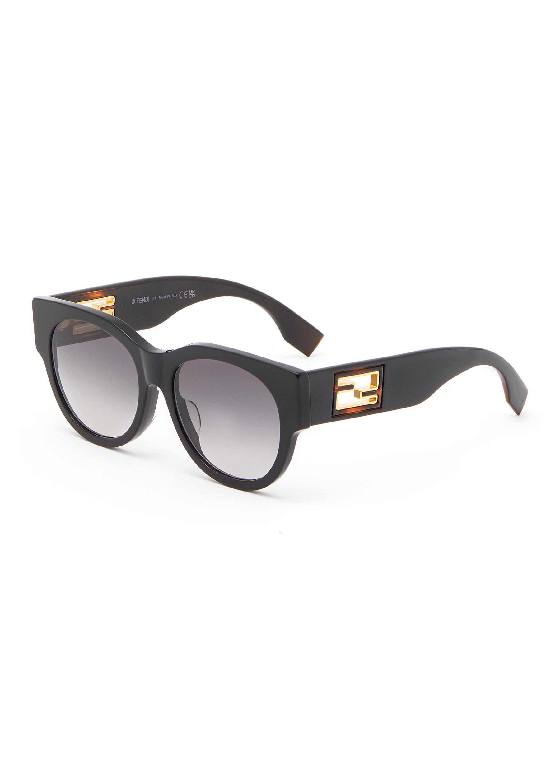 【関税＆送料込み】Fendi Baguette Sunglasses Fendi BAGUETTE FE 40109 I 01A Oval Sunglasses