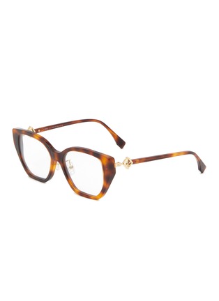 Main View - Click To Enlarge - FENDI - FF Diamonds Acetate Cateye Optical Glasses