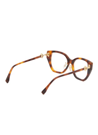 Figure View - Click To Enlarge - FENDI - FF Diamonds Acetate Cateye Optical Glasses