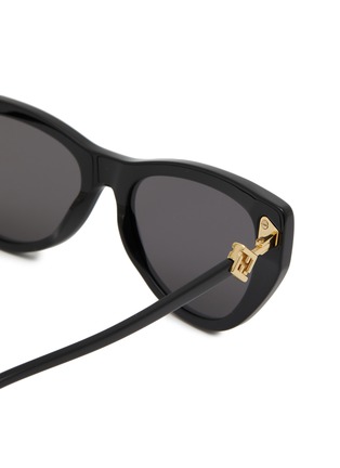 Detail View - Click To Enlarge - FENDI - FF Diamonds Acetate Cateye Sunglasses