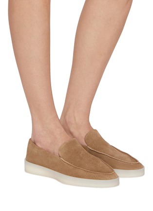 Figure View - Click To Enlarge - FEAR OF GOD SHOES - Suede Flat Loafers