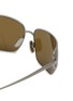 Detail View - Click To Enlarge - LOEWE - Ruthenium Signature Angular Sunglasses