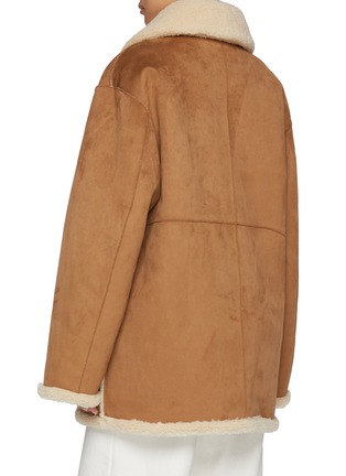 Back View - Click To Enlarge - DUNST - Unisex Reversible Faux Shearling Edges Coat