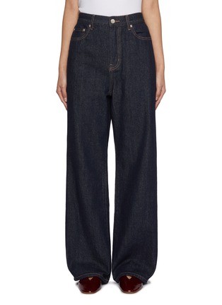 Main View - Click To Enlarge - DUNST - Brushed Cotton Straight Leg Jeans