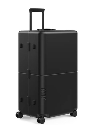 Detail View - Click To Enlarge - JULY - Checked Plus Trunk Suitcase — Matte Black