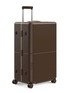 Detail View - Click To Enlarge - JULY - Checked Plus Trunk Suitcase — Matte Brown