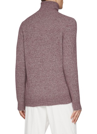 Back View - Click To Enlarge - BRUNELLO CUCINELLI - High Neck Alpaca Cotton Wool Blend Sweater