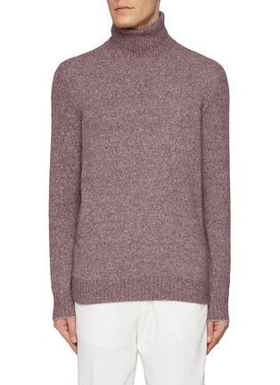 Main View - Click To Enlarge - BRUNELLO CUCINELLI - High Neck Alpaca Cotton Wool Blend Sweater