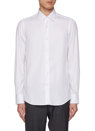 Main View - Click To Enlarge - CANALI - Point Collar Cotton Shirt