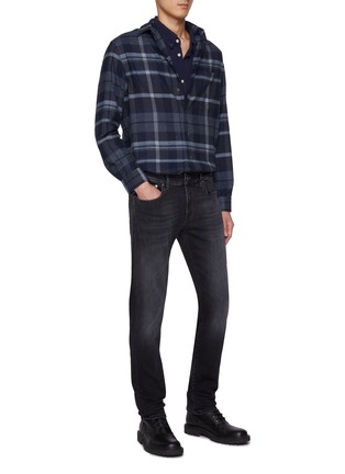 Figure View - Click To Enlarge - CANALI - Chequered Cotton Flannel Shirt