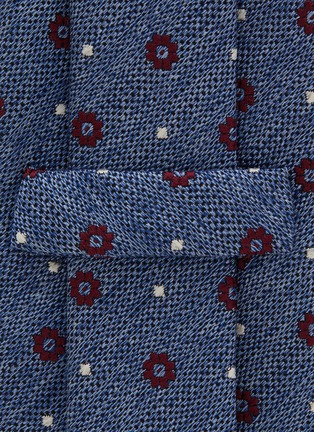 Detail View - Click To Enlarge - STEFANOBIGI MILANO - Floral Jacquard Silk Twill Tie