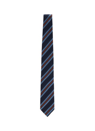 Detail View - Click To Enlarge - STEFANOBIGI MILANO - Stripes Silk Oxford Tie