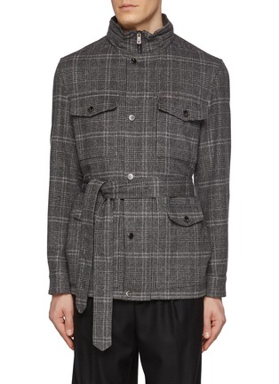 Main View - Click To Enlarge - ISAIA - Hidden Hood Pocket Cashmere Field Jacket