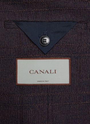  - CANALI - Single Breasted Chequered Wool Blazer