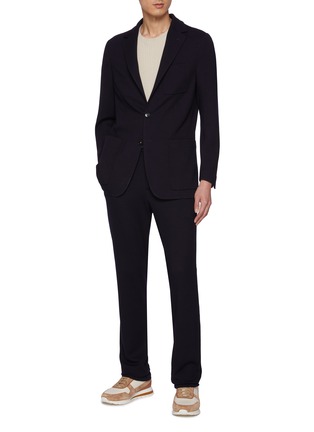 Figure View - Click To Enlarge - CANALI - Single Breasted Jersey Blazer