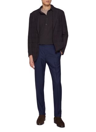 Figure View - Click To Enlarge - PT TORINO - Slim Fit Fleece Wool Pants