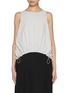 Main View - Click To Enlarge - HERNO - Pleated Back Drawcord Hem Sleeveless Top