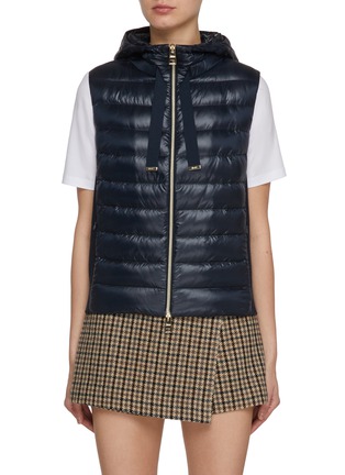 Main View - Click To Enlarge - HERNO - Hybrid Hooded Puffer Gilet