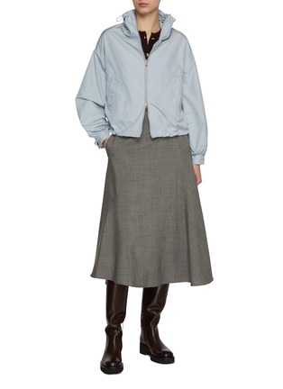 Figure View - Click To Enlarge - HERNO - Drawcord High Neck jacket