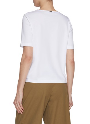 Back View - Click To Enlarge - HERNO - Split Hem T-shirt