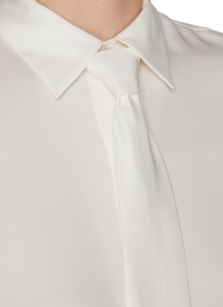  - THEORY - Detachable Neck Tie Silk Shirt