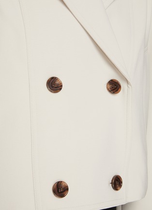  - THEORY - Double Breasted Cropped Trench Jacket