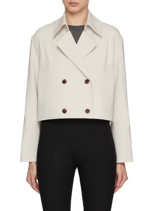 Main View - Click To Enlarge - THEORY - Double Breasted Cropped Trench Jacket