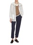 Figure View - Click To Enlarge - HERNO - Hooded Crochet Lace Jacket