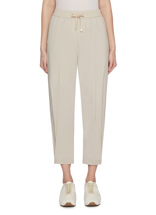 Main View - Click To Enlarge - HERNO - Drawstring Snap Button Hem Cropped Pants