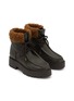 Detail View - Click To Enlarge - SAM EDELMAN - Elara Distressed Leather Shearling Boots