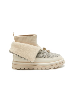 Main View - Click To Enlarge - SAM EDELMAN - Olin Boucle Leather Snow Boots