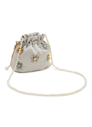 Detail View - Click To Enlarge - ROSANTICA - Selene Berillo Beaded Flower Crossbody Bag