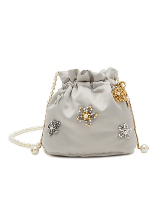 Main View - Click To Enlarge - ROSANTICA - Selene Berillo Beaded Flower Crossbody Bag