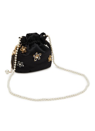 Detail View - Click To Enlarge - ROSANTICA - Selene Berillo Beaded Flower Crossbody Bag