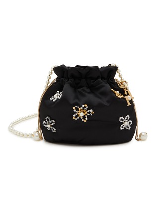 Main View - Click To Enlarge - ROSANTICA - Selene Berillo Beaded Flower Crossbody Bag