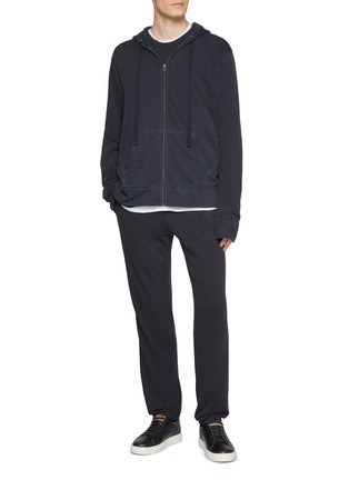Figure View - Click To Enlarge - JAMES PERSE - Vintage French Terry Cotton Zip Hoodie