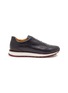 Main View - Click To Enlarge - TESTONI - Piuma Moena Croco Leather Low Top Men's Sneakers