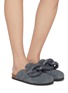 Figure View - Click To Enlarge - JW ANDERSON - Chain Felt Loafer Mules