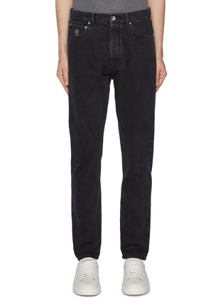 Main View - Click To Enlarge - BRUNELLO CUCINELLI - Dark Wash Cotton Jeans