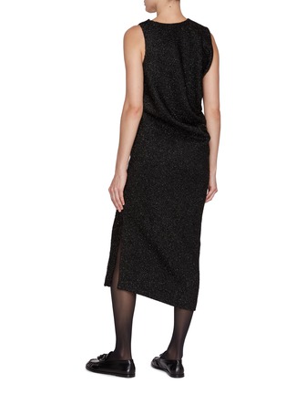 Back View - Click To Enlarge - THE ROW - Daria Asymmetric Lurex Dress