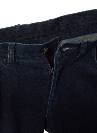 Detail View - Click To Enlarge - ISAIA - Dark Wash Cotton Cashmere Blend Jeans