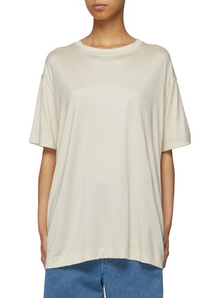 Main View - Click To Enlarge - LEMAIRE - Short Sleeve Silk T-shirt