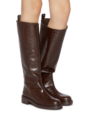 Figure View - Click To Enlarge - STUART WEITZMAN - Celia Leather Knee High Riding Boots