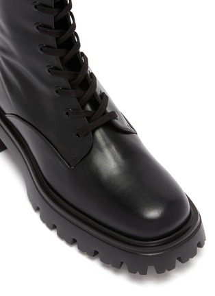 Detail View - Click To Enlarge - STUART WEITZMAN - Emerson 35 Leather Combat Booties