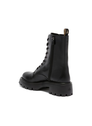  - STUART WEITZMAN - Emerson 35 Leather Combat Booties