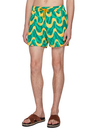 Figure View - Click To Enlarge - FRESCOBOL CARIOCA - x John Booth Capsule drawstring Sport Swim Shorts