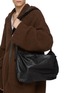 Figure View - Click To Enlarge - DISCORD YOHJI YAMAMOTO - Medium Leather Drum Dyed Leather Crossbody Bag