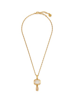 Main View - Click To Enlarge - GOOSSENS - Collier Stones Pendentif Court Crystal Gold Plated Necklace