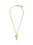 Main View - Click To Enlarge - GOOSSENS - Collier Stones Pendentif Court Crystal Gold Plated Necklace